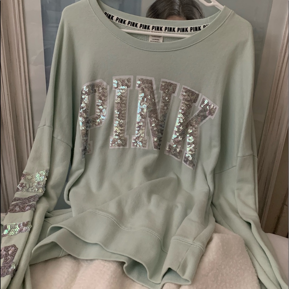 VS PINK SEQUENCE SWEATER